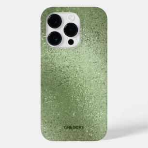 明るい緑の虹色の輝く背景 Case-Mate iPhone 14 PROケース