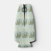 明るい緑の象と曼荼羅 ボトルクーラー (裏面)