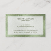 明るい緑の輝く虹色のテクスチャ 名刺 (裏面)