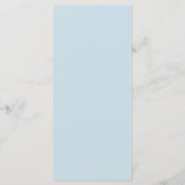 明るい緑の青シンプルいモノグラ結婚ムのメニュー メニュー (裏面)