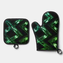 明るい緑色のジグザグ模様