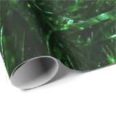 明るい緑色の光沢のあるクリスマスツリー ラッピングペーパー (ロールコーナー)