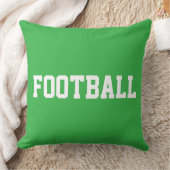 明るい緑色の70年代アスリート風FOOTBALLデザイン クッション (ブランケット)