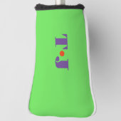 明るい緑 ゴルフヘッドカバー (回転90)
