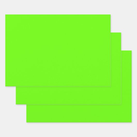 明るい緑(無地の色) ラッピングペーパーシート (セット)