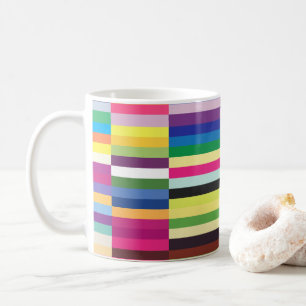 明るい線数々の色のストライプPattern Office コーヒーマグカップ