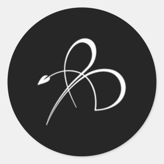 明るい線食べ物のアイコン ラウンドシール (正面)