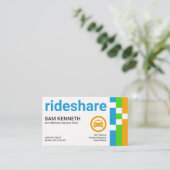 明るい縦型共有ビストライプッグレターライド 名刺 (スタンド正面)