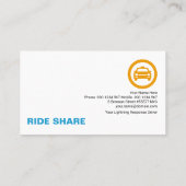 明るい縦型共有ビストライプッグレターライド 名刺 (裏面)