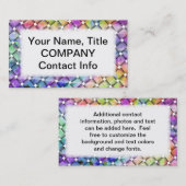 明るい織り方のカスタマイズ可能な名刺のテンプレート 名刺 (正面/裏面)