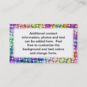 明るい織り方のカスタマイズ可能な名刺のテンプレート 名刺 (裏面)