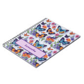 明るい美しい羽ばたき蝶ジャーナル ノートブック (左側)