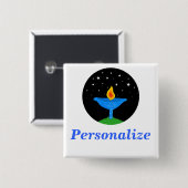 明るい聖餐杯UU Pin/ボタン 缶バッジ (正面&裏面)