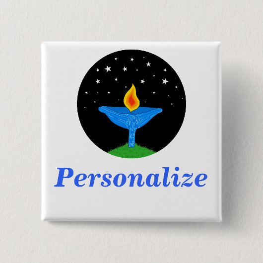 明るい聖餐杯UU Pin/ボタン 缶バッジ (正面)