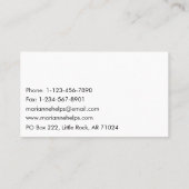 明るい職業モダンセラピスト自閉症のロゴ 名刺 (裏面)