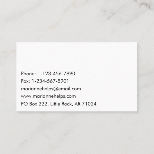 明るい職業モダンセラピスト自閉症のロゴ 名刺 (裏面)