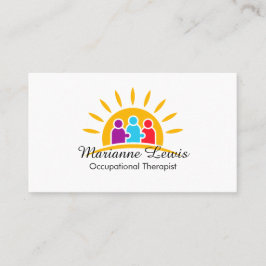 明るい職業モダンセラピスト自閉症のロゴ 名刺