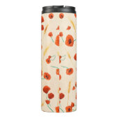 明るい背景にフローラのシームレスなパターンを適用 タンブラー (裏面)