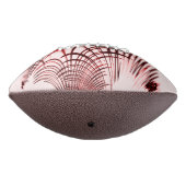 明るい背景に交差する赤い曲線のトレース アメリカンフットボール (回転270)