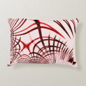 明るい背景に交差する赤と茶色のカーブ アクセントクッション (裏面)