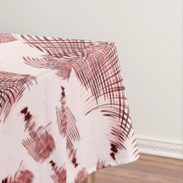 明るい背景に交差する赤と茶色のカーブ テーブルクロス