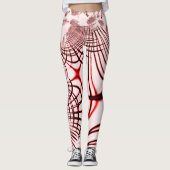 明るい背景に交差する赤茶色の曲線 レギンス (正面)