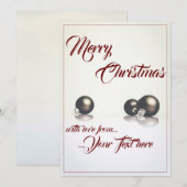 明るい背景の前の3つのクリスマスボール (正面/裏面)
