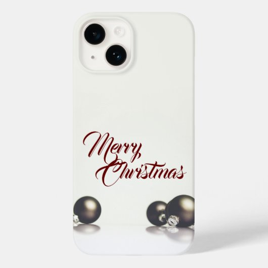 明るい背景の前の3つのクリスマスボール Case-Mate iPhoneケース (裏面)