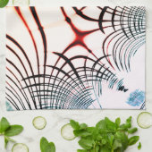 明るい背景の色の交差線 キッチンタオル (折り畳み)