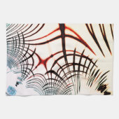 明るい背景の色の交差線 キッチンタオル (横)