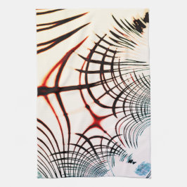 明るい背景の色の交差線 キッチンタオル