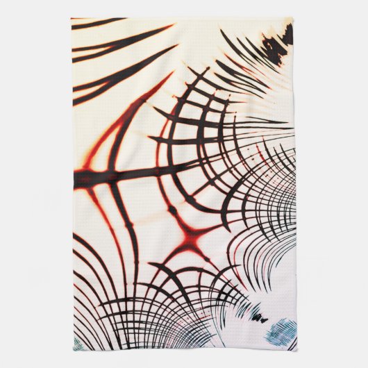 明るい背景の色の交差線 キッチンタオル (縦)