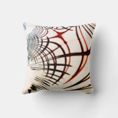 明るい背景の色の交差線 クッション (裏面)