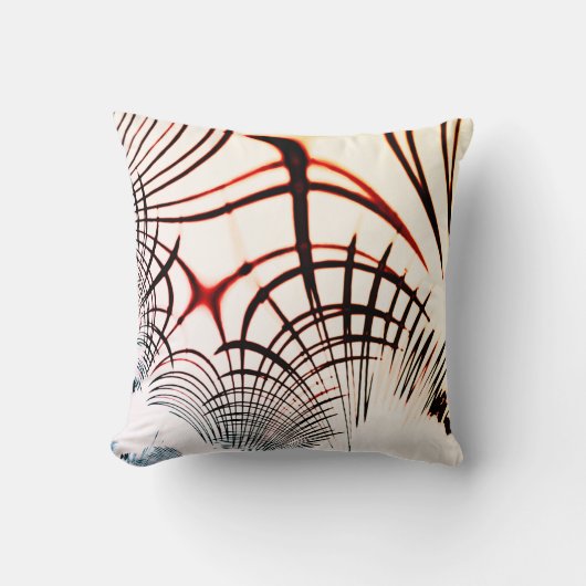 明るい背景の色の交差線 クッション (正面)