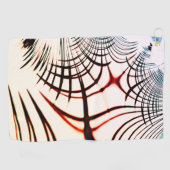 明るい背景の色の交差線 ゴルフタオル (横)