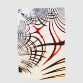 明るい背景の色の交差線 ゴルフタオル (正面)