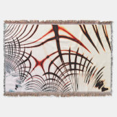 明るい背景の色の交差線 スローブランケット (正面)