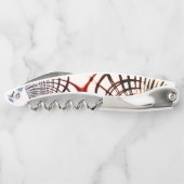 明るい背景の色の交差線 ソムリエナイフ (裏面)