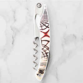 明るい背景の色の交差線 ソムリエナイフ