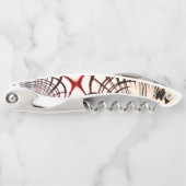 明るい背景の色の交差線 ソムリエナイフ (正面)