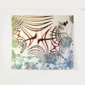 明るい背景の色の交差線 タペストリー (正面(横))