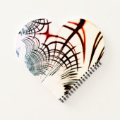 明るい背景の色の交差線 ノートブック (裏面)