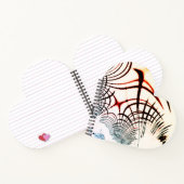 明るい背景の色の交差線 ノートブック (内部)