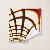 明るい背景の色の交差線 バスタオルセット (ウォッシュタオル)