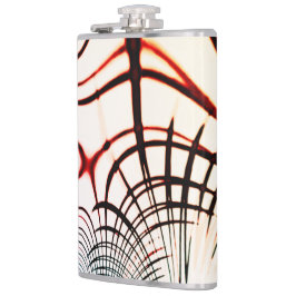 明るい背景の色の交差線 フラスク