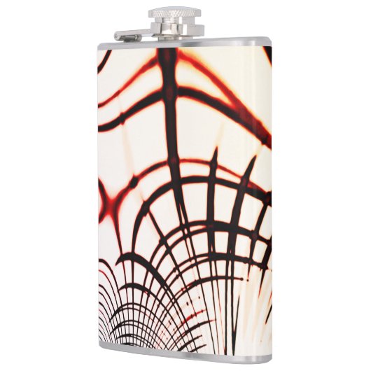 明るい背景の色の交差線 フラスク (左)