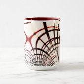 明るい背景の色の交差線 マグカップ (中央)