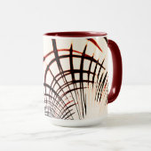 明るい背景の色の交差線 マグカップ (正面右)