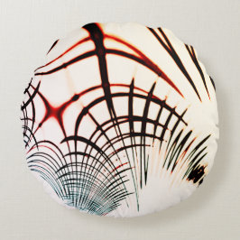 明るい背景の色の交差線 ラウンドクッション