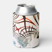 明るい背景の色の交差線 缶クーラー (缶正面)